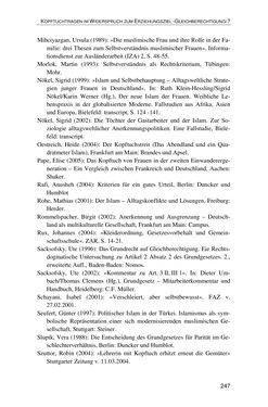 Image of the Page - 247 - in Der Stoff, aus dem Konflikte sind - Debatten um das Kopftuch in Deutschland, Österreich und der Schweiz