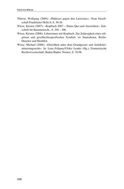 Image of the Page - 248 - in Der Stoff, aus dem Konflikte sind - Debatten um das Kopftuch in Deutschland, Österreich und der Schweiz