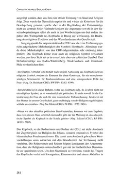 Image of the Page - 262 - in Der Stoff, aus dem Konflikte sind - Debatten um das Kopftuch in Deutschland, Österreich und der Schweiz