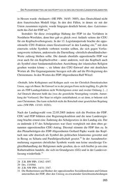 Bild der Seite - 265 - in Der Stoff, aus dem Konflikte sind - Debatten um das Kopftuch in Deutschland, Österreich und der Schweiz