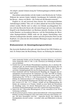 Image of the Page - 277 - in Der Stoff, aus dem Konflikte sind - Debatten um das Kopftuch in Deutschland, Österreich und der Schweiz