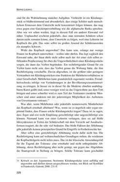 Bild der Seite - 326 - in Der Stoff, aus dem Konflikte sind - Debatten um das Kopftuch in Deutschland, Österreich und der Schweiz