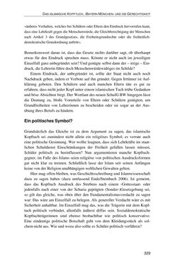 Bild der Seite - 329 - in Der Stoff, aus dem Konflikte sind - Debatten um das Kopftuch in Deutschland, Österreich und der Schweiz