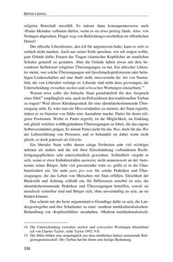 Bild der Seite - 336 - in Der Stoff, aus dem Konflikte sind - Debatten um das Kopftuch in Deutschland, Österreich und der Schweiz