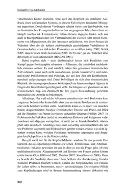 Bild der Seite - 342 - in Der Stoff, aus dem Konflikte sind - Debatten um das Kopftuch in Deutschland, Österreich und der Schweiz