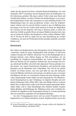 Image of the Page - 355 - in Der Stoff, aus dem Konflikte sind - Debatten um das Kopftuch in Deutschland, Österreich und der Schweiz