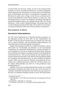 Image of the Page - 374 - in Der Stoff, aus dem Konflikte sind - Debatten um das Kopftuch in Deutschland, Österreich und der Schweiz