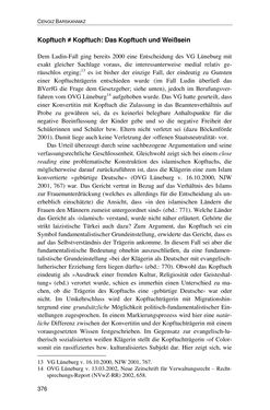 Image of the Page - 376 - in Der Stoff, aus dem Konflikte sind - Debatten um das Kopftuch in Deutschland, Österreich und der Schweiz