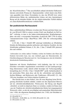 Image of the Page - 381 - in Der Stoff, aus dem Konflikte sind - Debatten um das Kopftuch in Deutschland, Österreich und der Schweiz