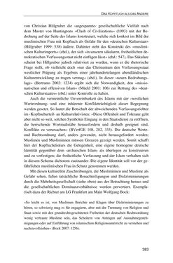 Image of the Page - 383 - in Der Stoff, aus dem Konflikte sind - Debatten um das Kopftuch in Deutschland, Österreich und der Schweiz
