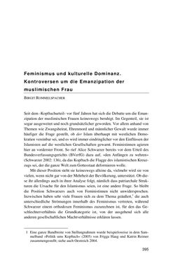 Image of the Page - 395 - in Der Stoff, aus dem Konflikte sind - Debatten um das Kopftuch in Deutschland, Österreich und der Schweiz