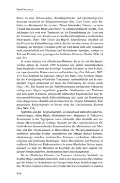 Image of the Page - 416 - in Der Stoff, aus dem Konflikte sind - Debatten um das Kopftuch in Deutschland, Österreich und der Schweiz