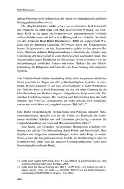 Image of the Page - 424 - in Der Stoff, aus dem Konflikte sind - Debatten um das Kopftuch in Deutschland, Österreich und der Schweiz