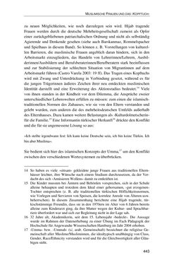 Bild der Seite - 443 - in Der Stoff, aus dem Konflikte sind - Debatten um das Kopftuch in Deutschland, Österreich und der Schweiz