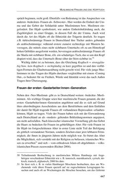 Image of the Page - 447 - in Der Stoff, aus dem Konflikte sind - Debatten um das Kopftuch in Deutschland, Österreich und der Schweiz