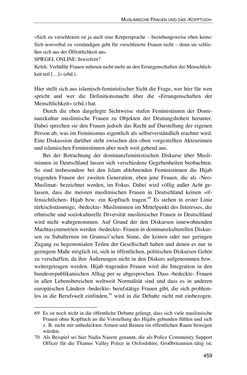 Image of the Page - 459 - in Der Stoff, aus dem Konflikte sind - Debatten um das Kopftuch in Deutschland, Österreich und der Schweiz