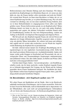 Image of the Page - 467 - in Der Stoff, aus dem Konflikte sind - Debatten um das Kopftuch in Deutschland, Österreich und der Schweiz