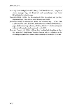 Image of the Page - 472 - in Der Stoff, aus dem Konflikte sind - Debatten um das Kopftuch in Deutschland, Österreich und der Schweiz