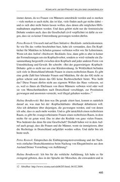 Image of the Page - 485 - in Der Stoff, aus dem Konflikte sind - Debatten um das Kopftuch in Deutschland, Österreich und der Schweiz