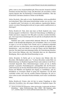 Bild der Seite - 491 - in Der Stoff, aus dem Konflikte sind - Debatten um das Kopftuch in Deutschland, Österreich und der Schweiz