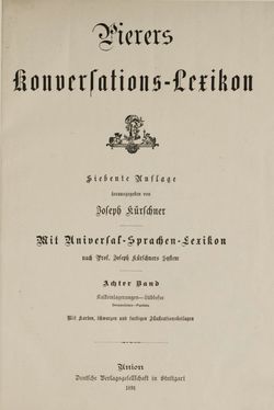 Image of the Page - (000005) - in Pierers Konversations-Lexikon - Kalkeinlagerungen-Lübbesee, Volume 8