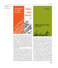 Image of the Page - 325 - in Enzyklopädie der slowenischen Kulturgeschichte in Kärnten/Koroška - Von den Anfängen bis 1942, Volume 1: A – I