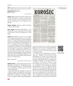 Image of the Page - 666 - in Enzyklopädie der slowenischen Kulturgeschichte in Kärnten/Koroška - Von den Anfängen bis 1942, Volume 2 : J – Pl