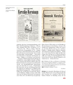 Bild der Seite - 675 - in Enzyklopädie der slowenischen Kulturgeschichte in Kärnten/Koroška - Von den Anfängen bis 1942, Band 2 : J – Pl