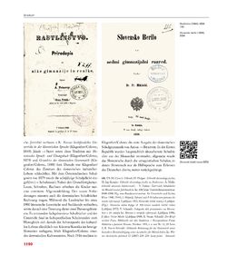Bild der Seite - 1190 - in Enzyklopädie der slowenischen Kulturgeschichte in Kärnten/Koroška - Von den Anfängen bis 1942, Band 3 : PO - Ž