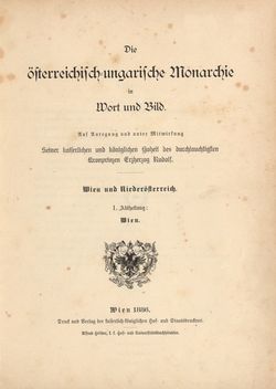 Bild der Seite - I - in Die österreichisch-ungarische Monarchie in Wort und Bild - Wien und Niederösterreich, 1. Abteilung: Wien, Band 1