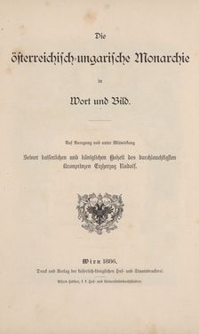 Bild der Seite - 1 - in Die österreichisch-ungarische Monarchie in Wort und Bild - Übersichtsband, 1. Abteilung: Naturgeschichtlicher Teil, Band 2