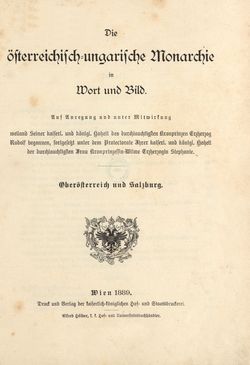 Image of the Page - I - in Die österreichisch-ungarische Monarchie in Wort und Bild - Oberösterreich und Salzburg, Volume 6