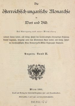 Image of the Page - I - in Die österreichisch-ungarische Monarchie in Wort und Bild - Ungarn (2), Volume 9