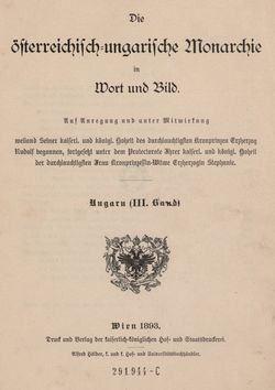 Image of the Page - I - in Die österreichisch-ungarische Monarchie in Wort und Bild - Ungarn (3), Volume 12