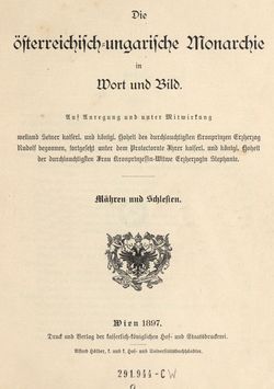 Image of the Page - I - in Die österreichisch-ungarische Monarchie in Wort und Bild - Mähren und Schlesien, Volume 17