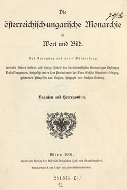 Image of the Page - I - in Die österreichisch-ungarische Monarchie in Wort und Bild - Bosnien und Herzegowina, Volume 22