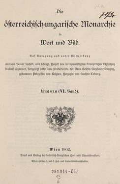 Image of the Page - III - in Die österreichisch-ungarische Monarchie in Wort und Bild - Ungarn (7), Volume 23
