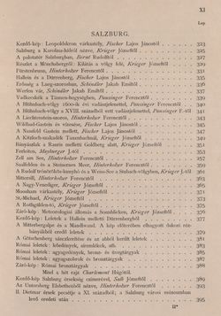 Image of the Page - XI - in Az Osztrák-Magyar Monarchia írásban és képben - Felsö-Ausztria ès Salzburg (Felsö-Ausztria), Volume 6/1