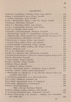 Image of the Page - XI - in Az Osztrák-Magyar Monarchia írásban és képben - Felsö-Ausztria ès Salzburg (Felsö-Ausztria), Volume 6/1