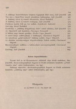 Bild der Seite - XIV - in Az Osztrák-Magyar Monarchia írásban és képben - Felsö-Ausztria ès Salzburg (Felsö-Ausztria), Band 6/1