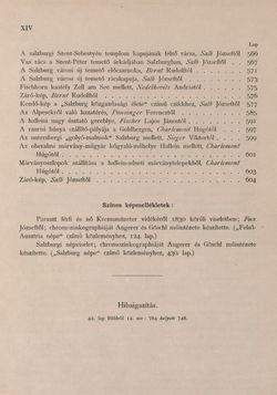 Image of the Page - XIV - in Az Osztrák-Magyar Monarchia írásban és képben - Felsö-Ausztria ès Salzburg (Felsö-Ausztria), Volume 6/1