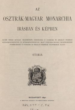 Image of the Page - III - in Az Osztrák-Magyar Monarchia írásban és képben - Stiria, Volume 7