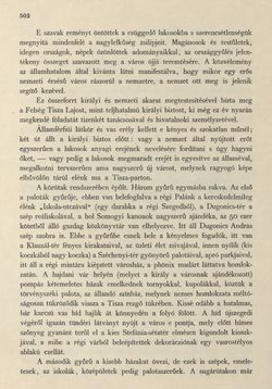 Image of the Page - 502 - in Az Osztrák-Magyar Monarchia írásban és képben - Magyarország II (2), Volume 9/2