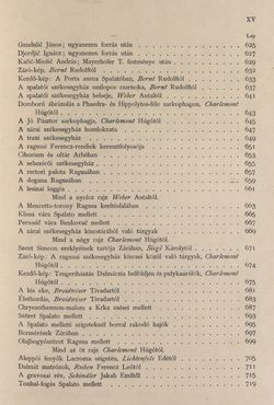 Bild der Seite - XV - in Az Osztrák-Magyar Monarchia írásban és képben - Az Osztrák Tengermellék és Dalmáczia (Tengermellék), Band 10