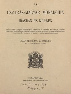 Image of the Page - IV - in Az Osztrák-Magyar Monarchia írásban és képben - Magyarország V (1), Volume 18