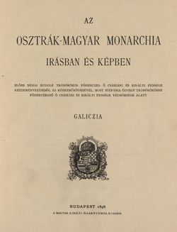 Image of the Page - III - in Az Osztrák-Magyar Monarchia írásban és képben - Galiczia (1), Volume 19/1