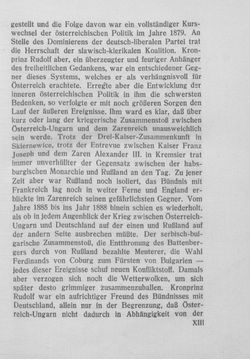Bild der Seite - XIII - in Kronprinz Rudolf - Politische Briefe an einen Freund 1882-1889
