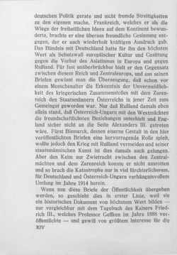 Bild der Seite - XIV - in Kronprinz Rudolf - Politische Briefe an einen Freund 1882-1889