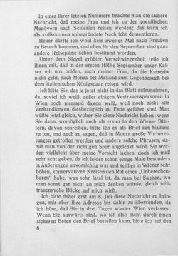 Bild der Seite - 8 - in Kronprinz Rudolf - Politische Briefe an einen Freund 1882-1889