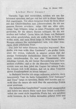 Bild der Seite - 27 - in Kronprinz Rudolf - Politische Briefe an einen Freund 1882-1889